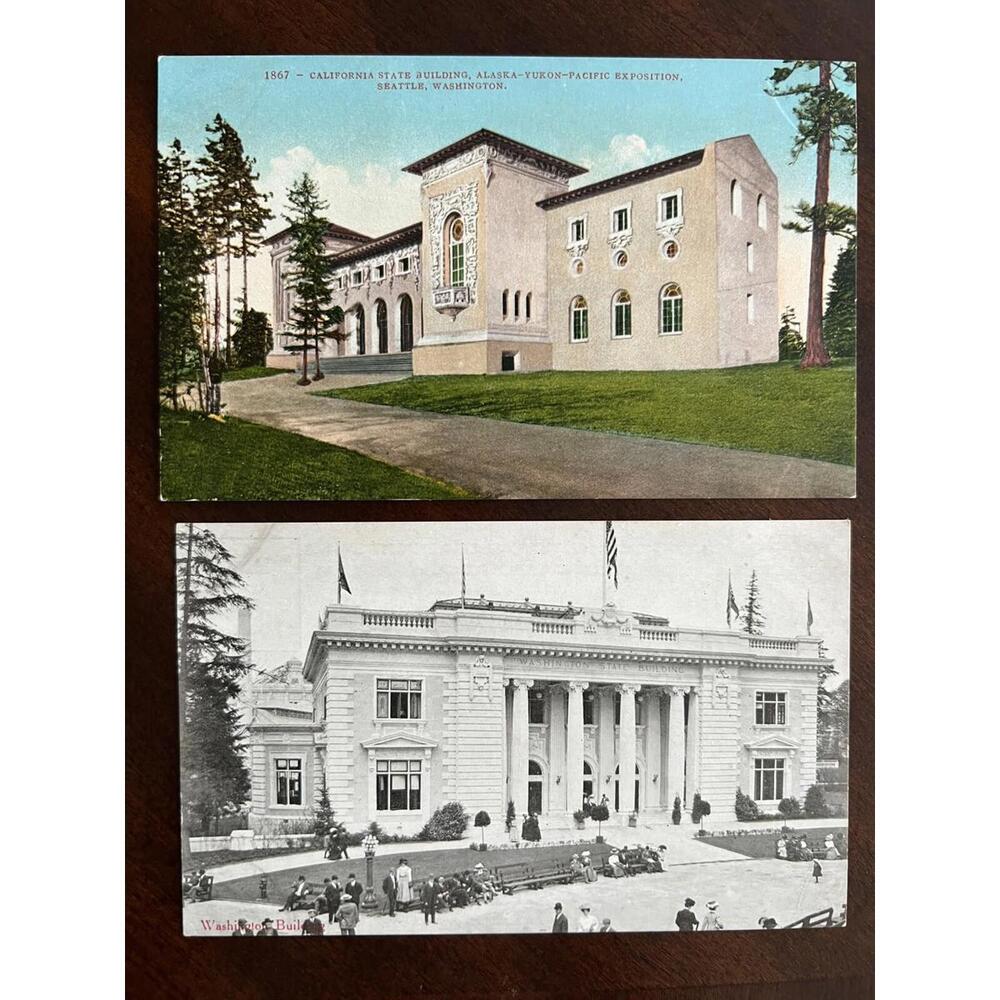 1909 Postcards Real Photo Alaska Yukon Pacific Exposition Seattle Washington